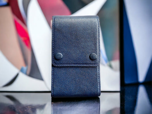 Epsom Navy Blue Cowhide Pen Case