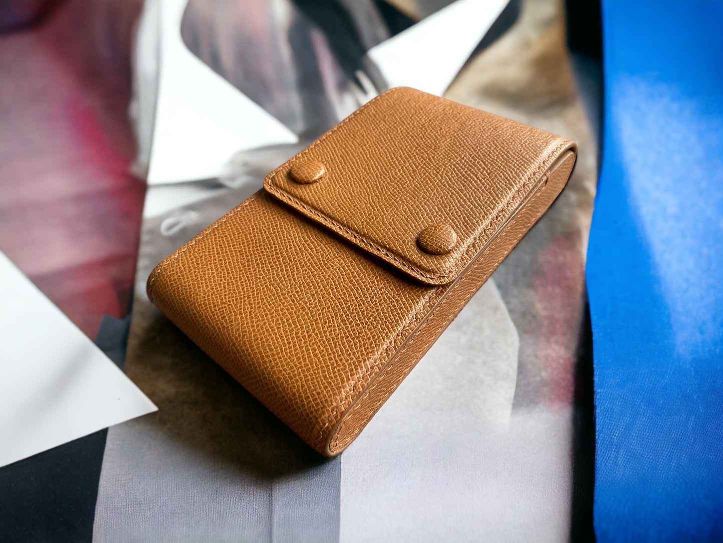 Light Brown Cowhide Pen Case
