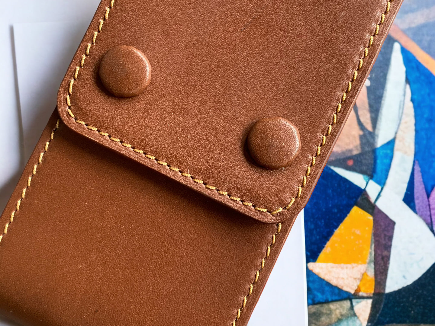 Brown Cowhide Pen Case