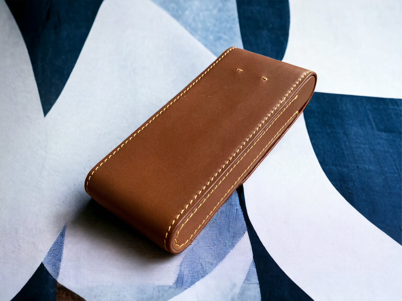 Brown Cowhide Pen Case