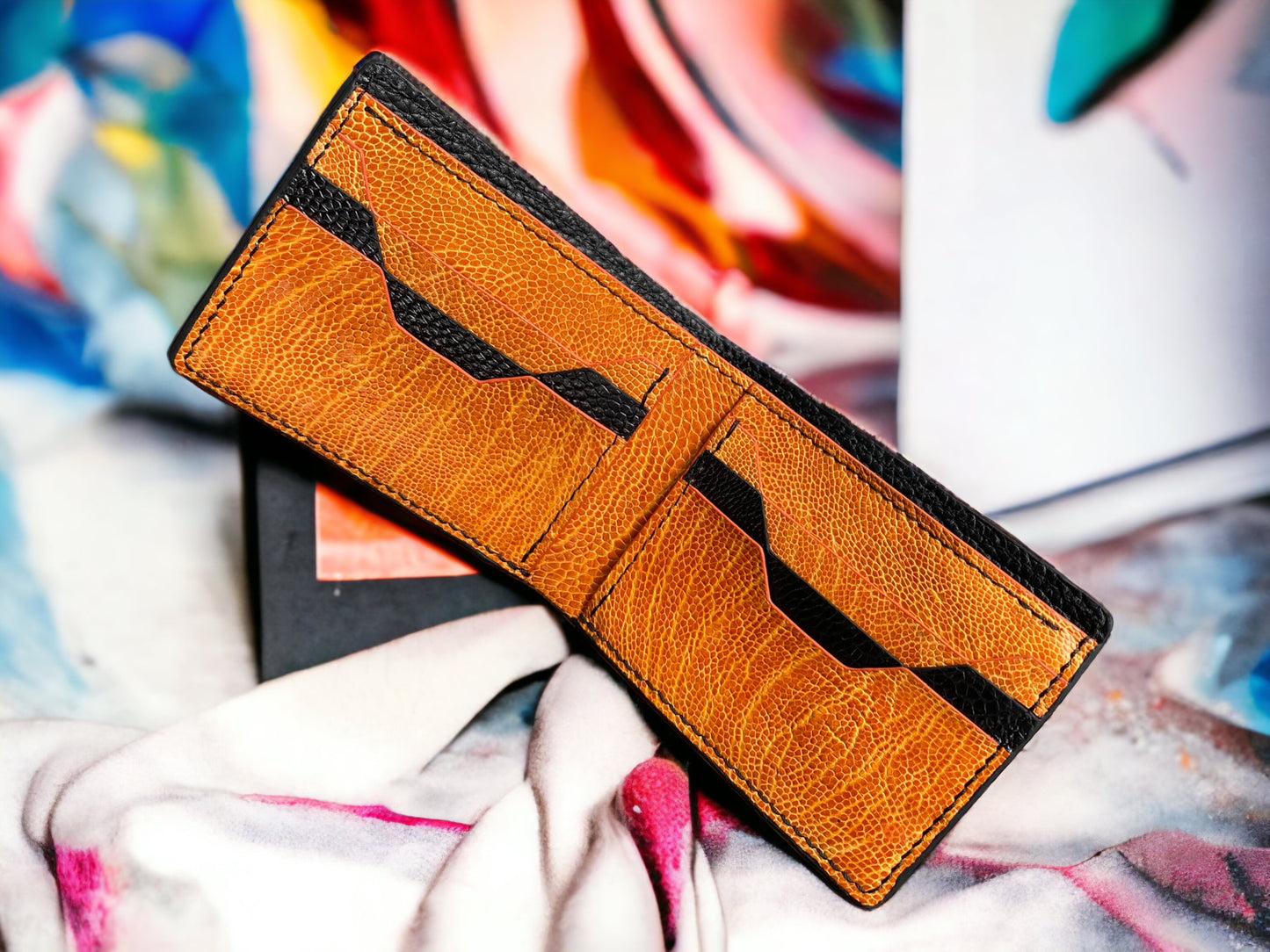 Custom Black Shark Skin & Alligator Men Wallet
