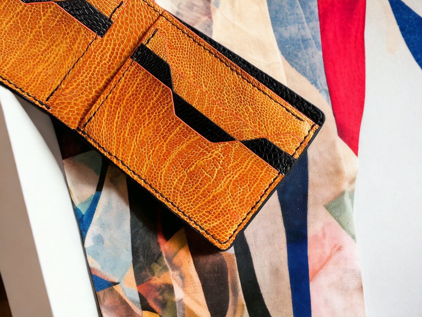 Custom Black Shark Skin & Alligator Men Wallet