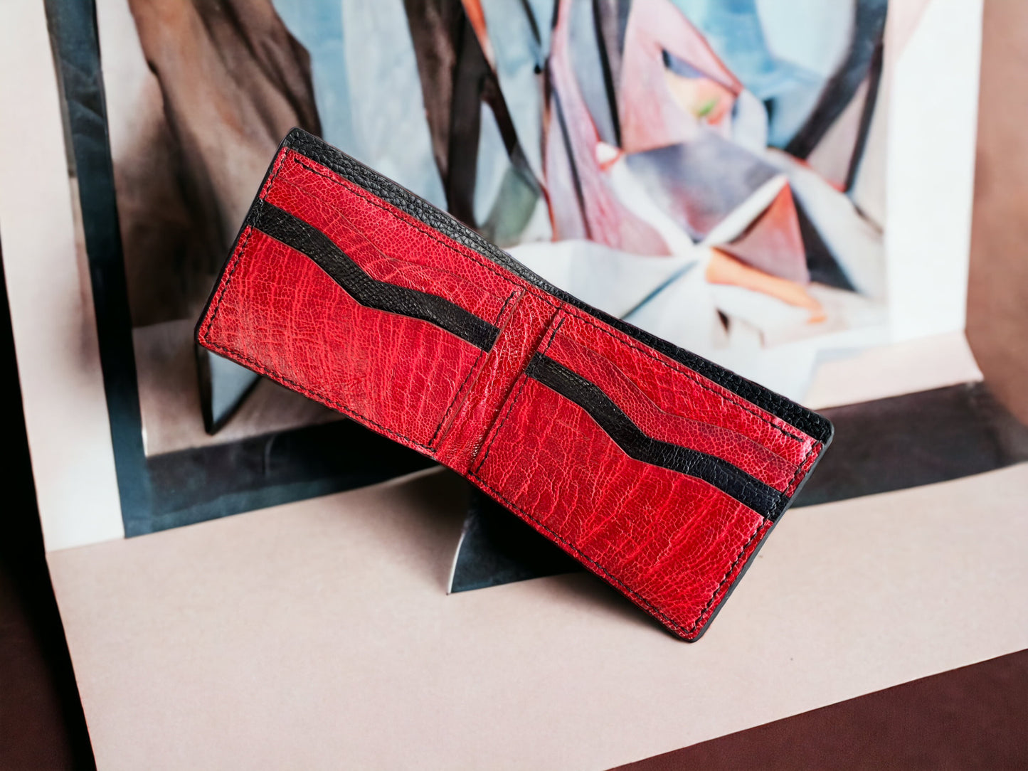 Custom Black Shark Skin & Alligator Men Wallet