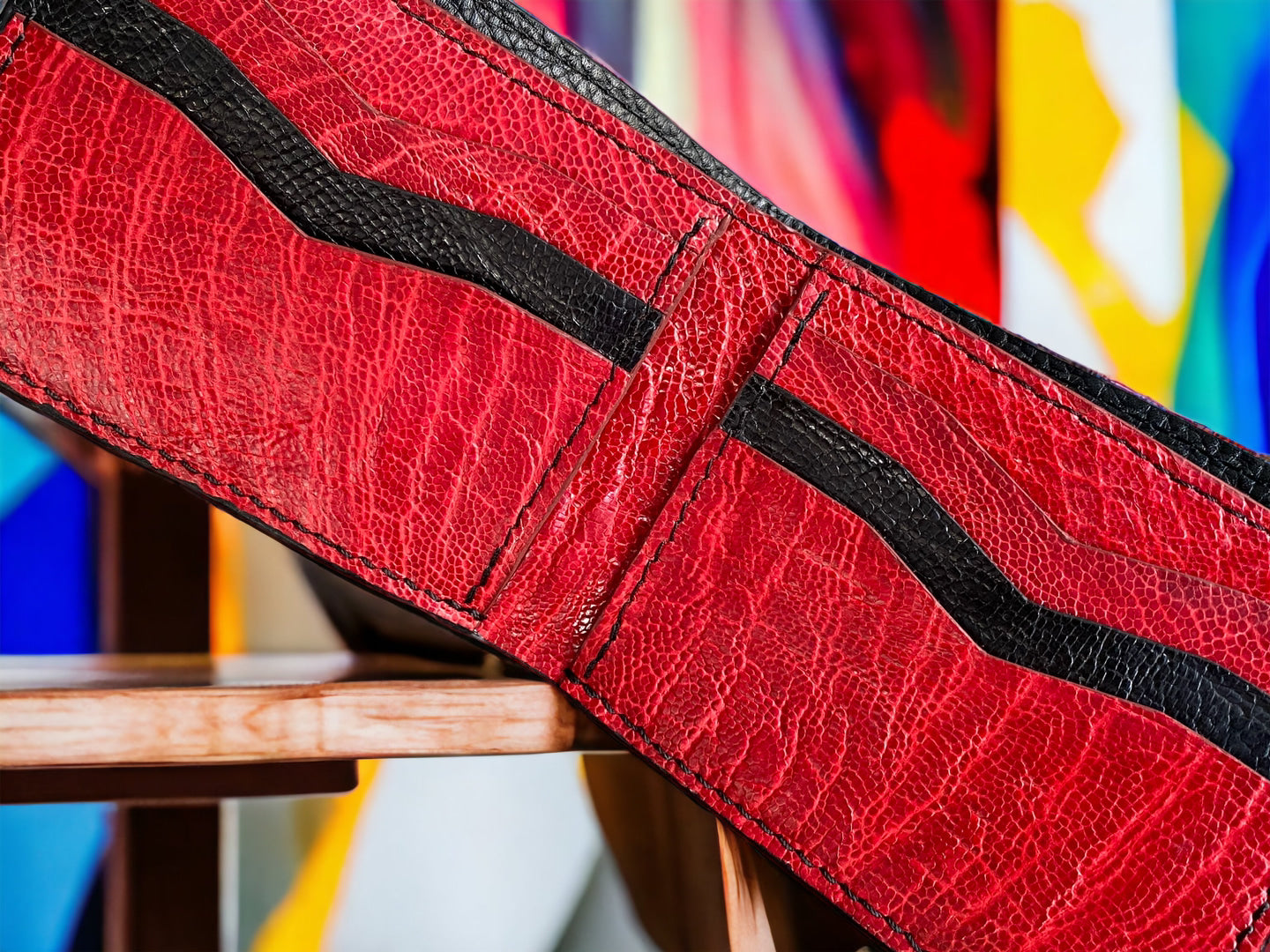 Custom Black Shark Skin & Alligator Men Wallet