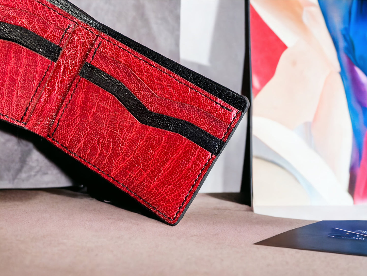 Custom Black Shark Skin & Alligator Men Wallet