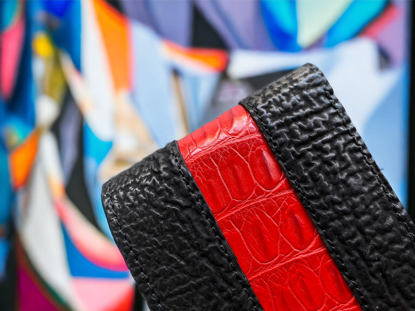 Custom Black Shark Skin & Alligator Men Wallet