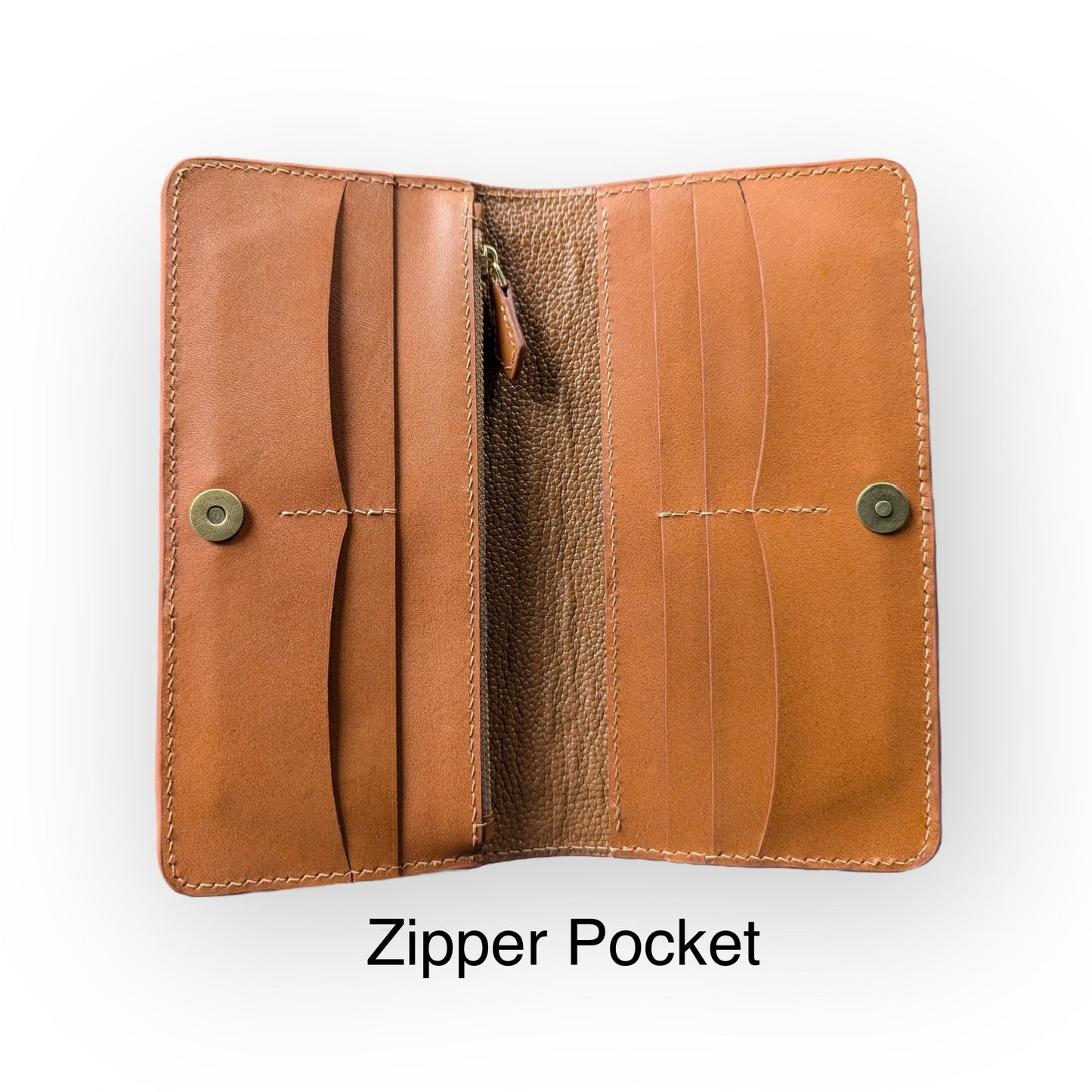 Custom Cat Hand-Carved Long Wallet
