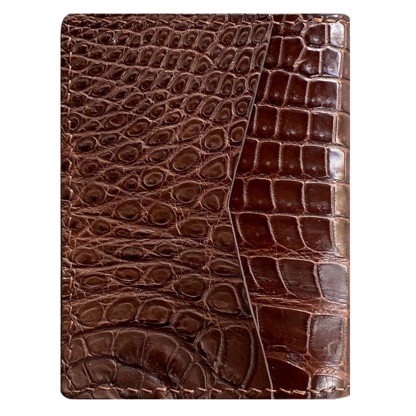 Brown Alligator Bifold Card Holder