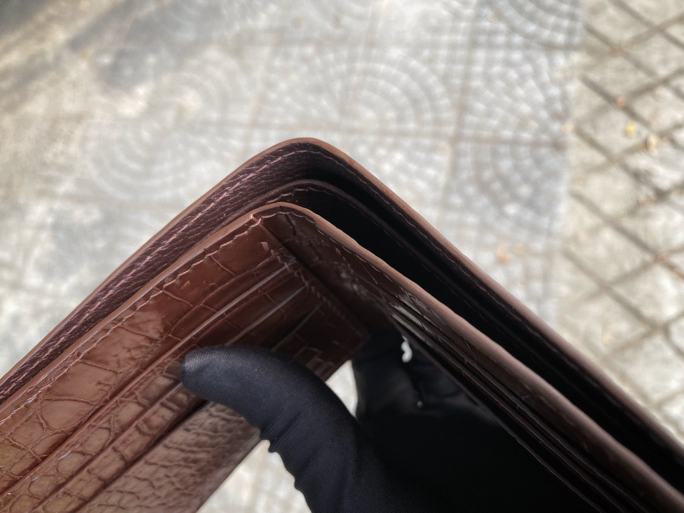 Custom Brown Alligator Leather Wallet