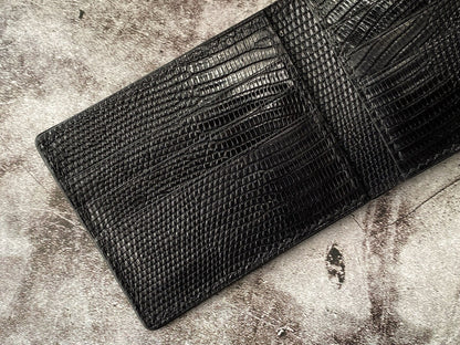 Black Lizard Leather Wallet