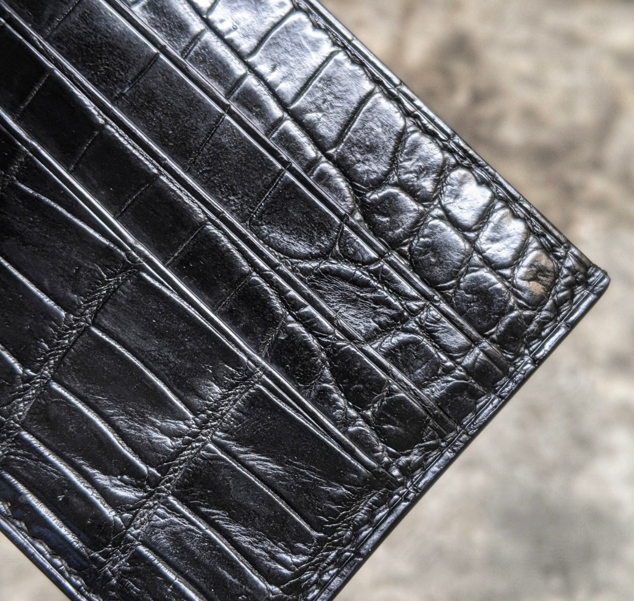 Black Alligator Leather Wallet