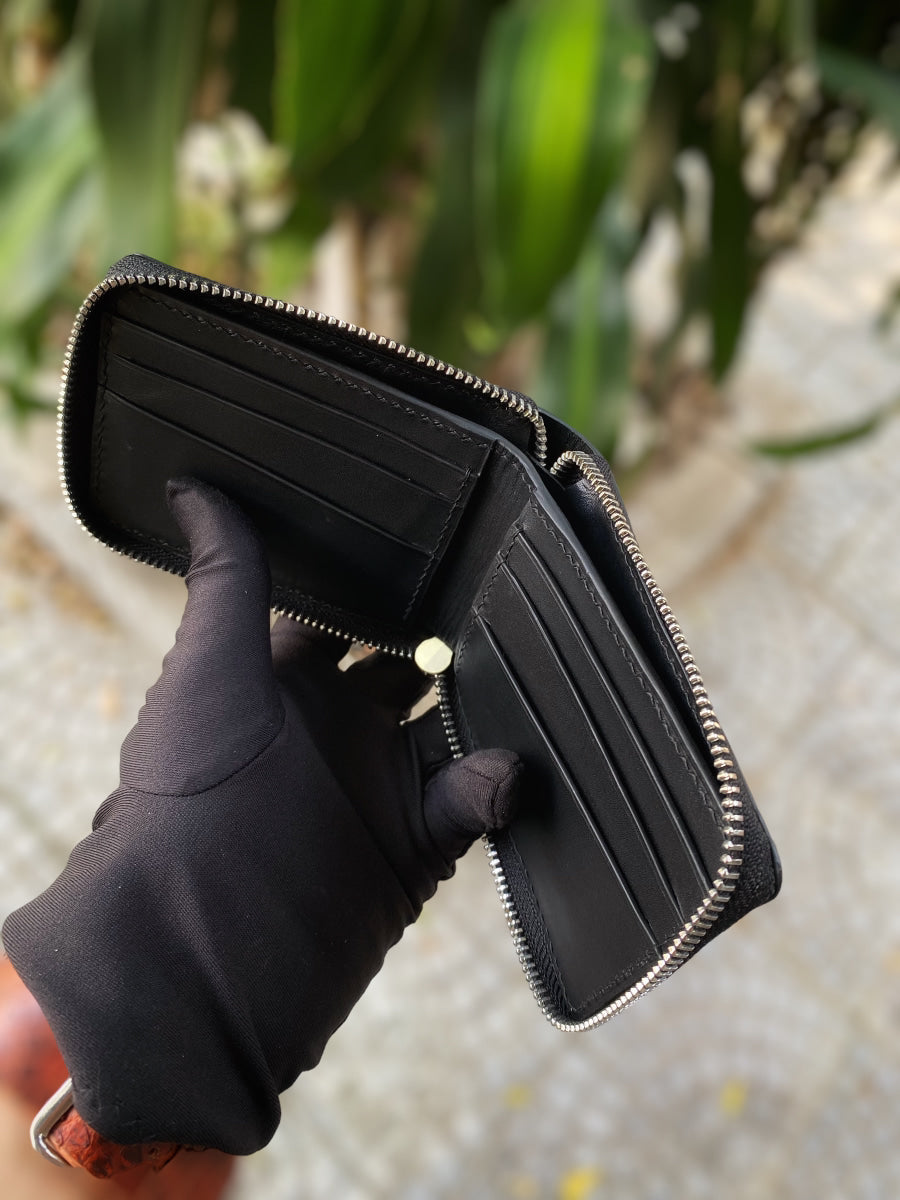 Black Alligator Zipper Wallet