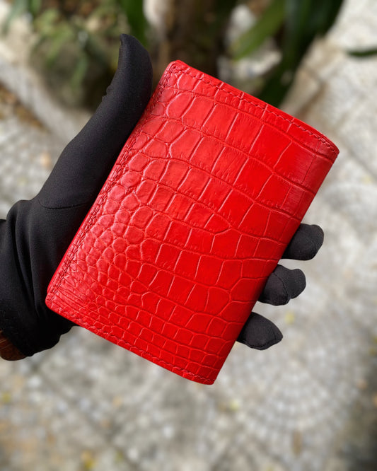Custom Red Alligator Passport Holder