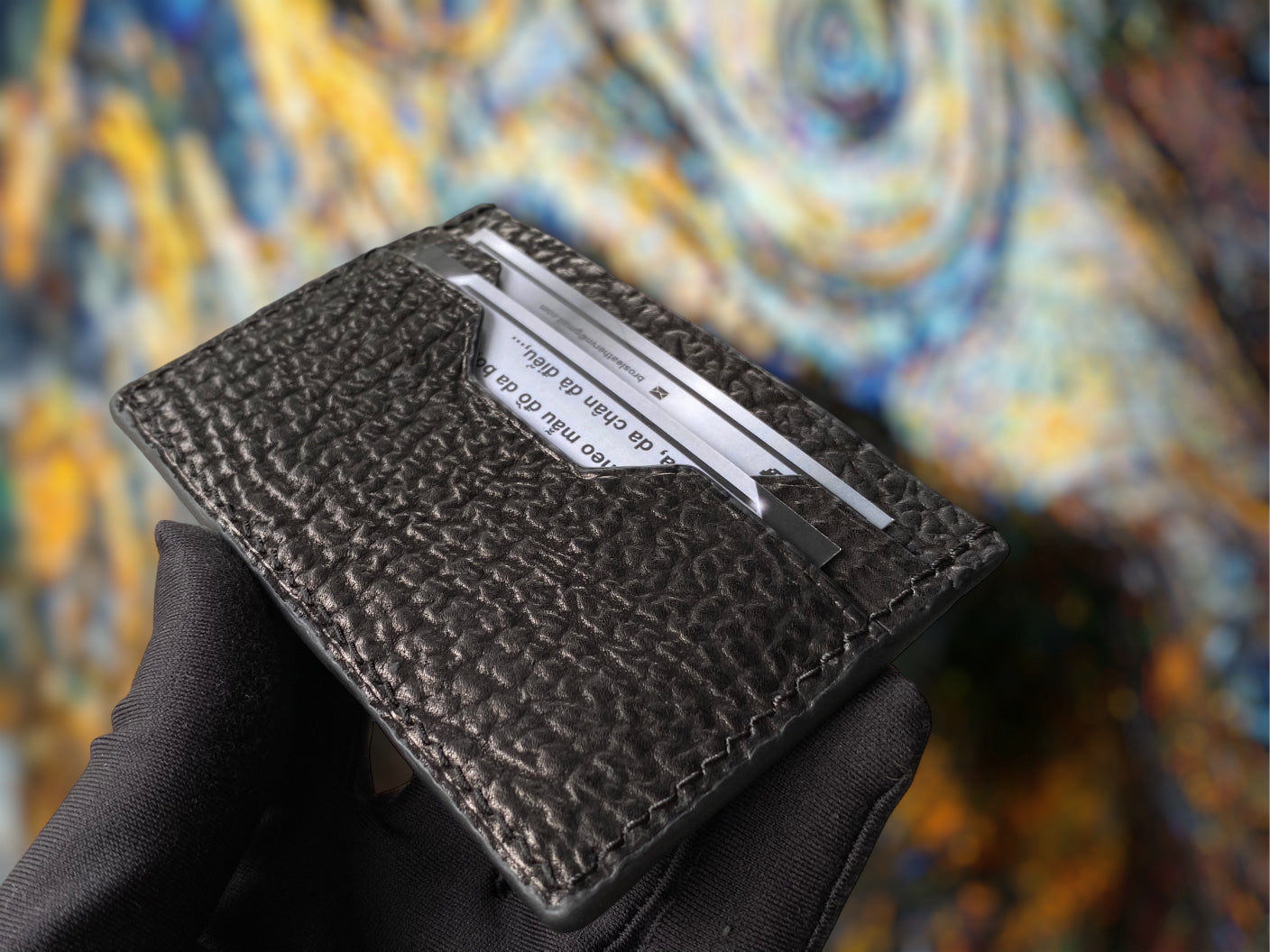 Custom Black Shark Card Holder